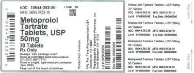 50mg 30ct (Label Metoprolol Tartrate Tabs 50mg Bpi(10544 263 30) Teva(0093 0733 10) Rev0)